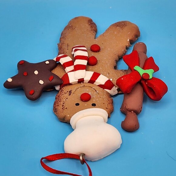 Kurt S. Adler Gingerbread Man Chef Ornament Frosted Faux Cookie Fake Bake v1 - Picture 7 of 9